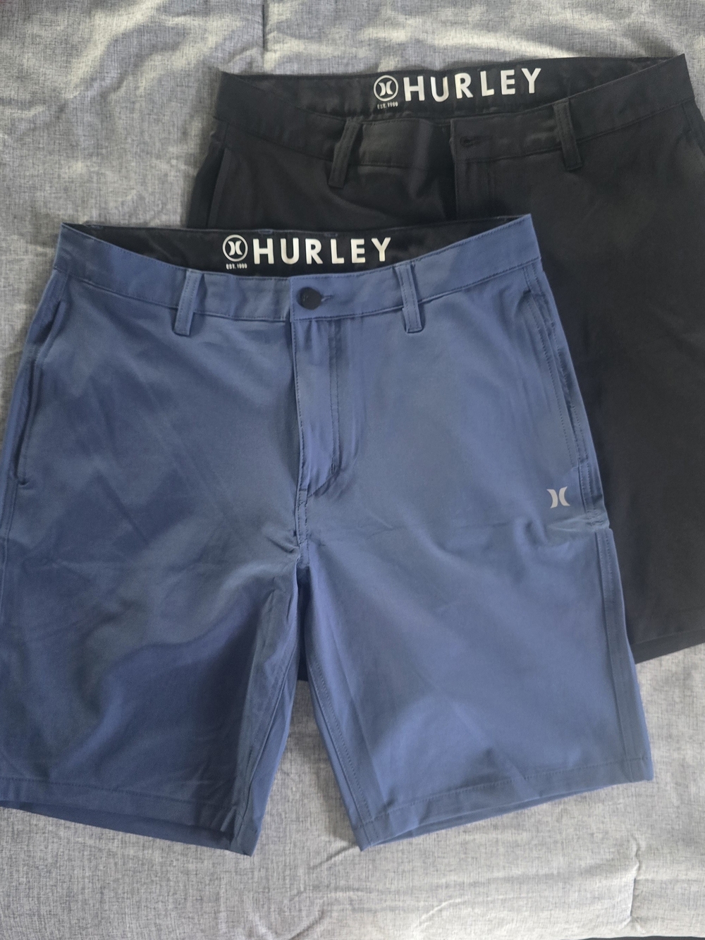 Hurley Men's Hybrid Shorts in Navy Blue and Black